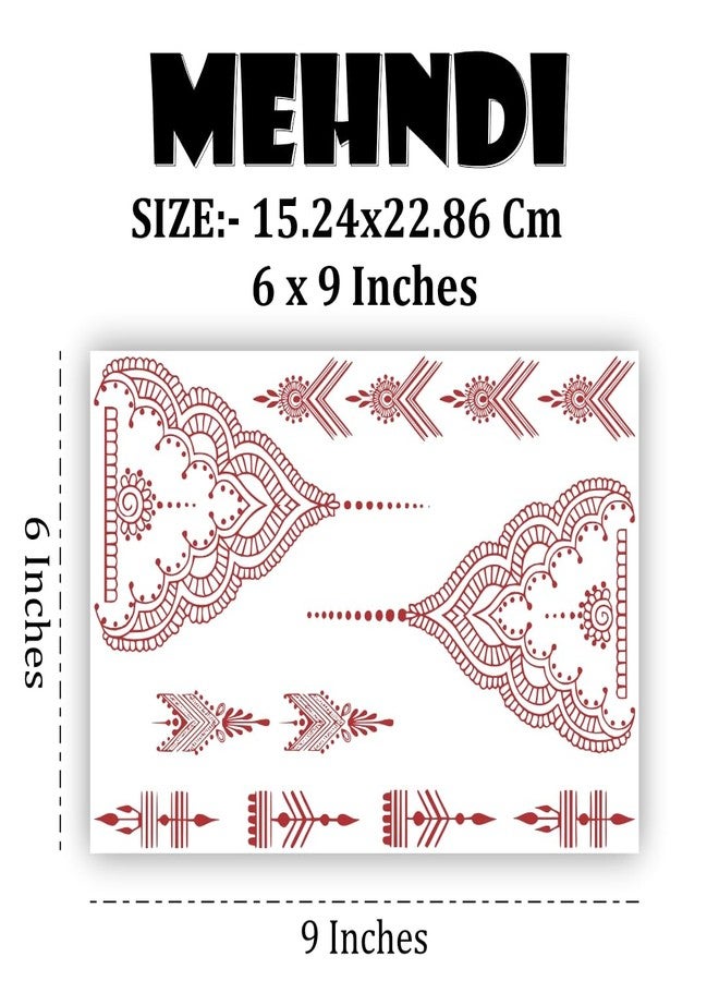 Komstec Mandala Design Mehndi Sticker For Women, Girls & Bride - Image 2